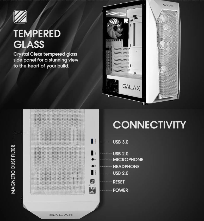 Galax revolution-05 Mid Tower black case | White-authentic