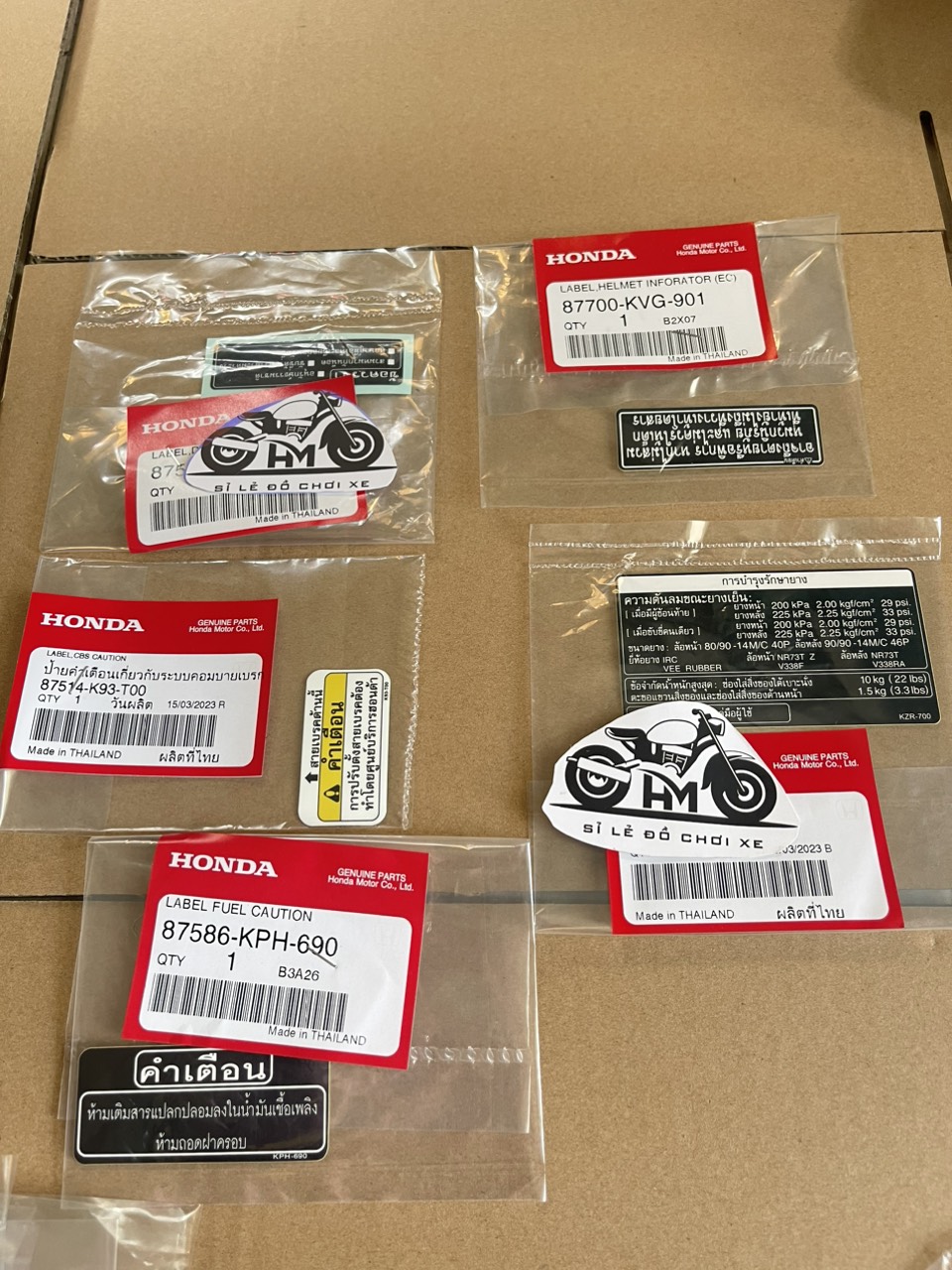 Tem thông số Honda Scoopy thailand
