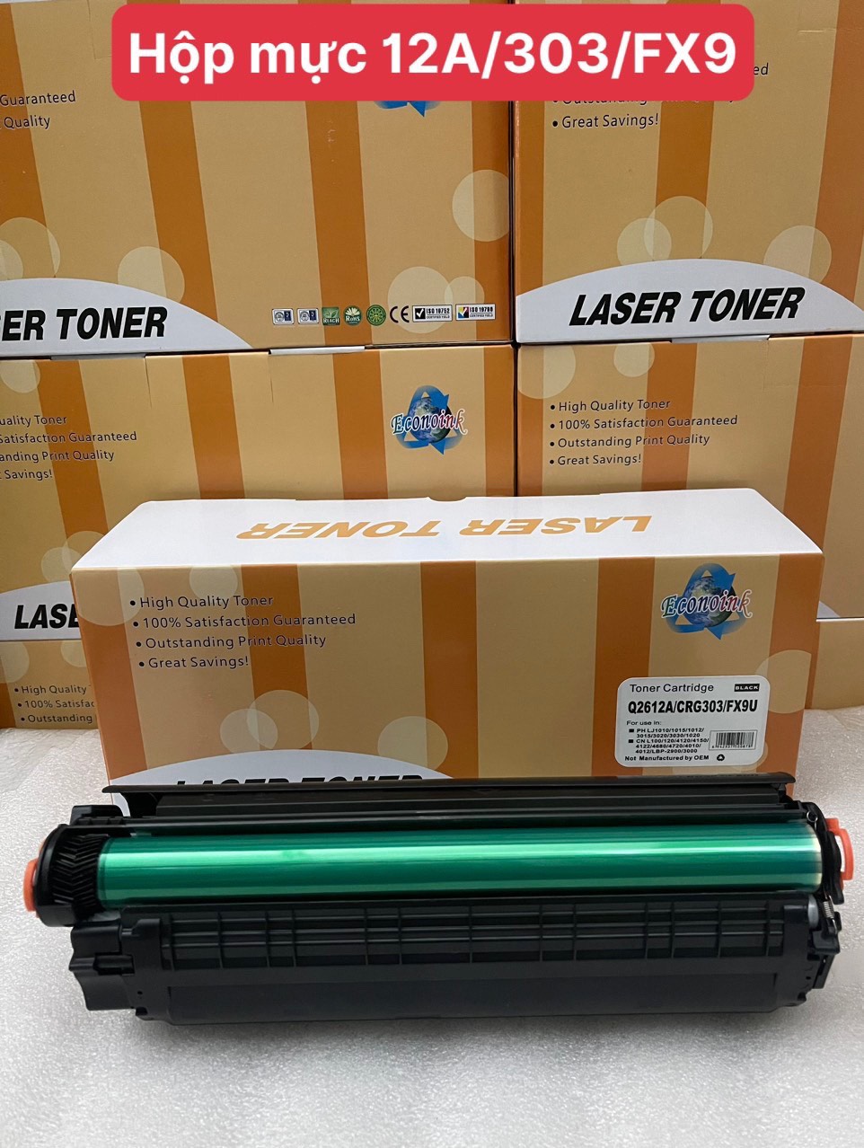 Hộp mực 12a - canon 2900 có lỗ đổ mực
