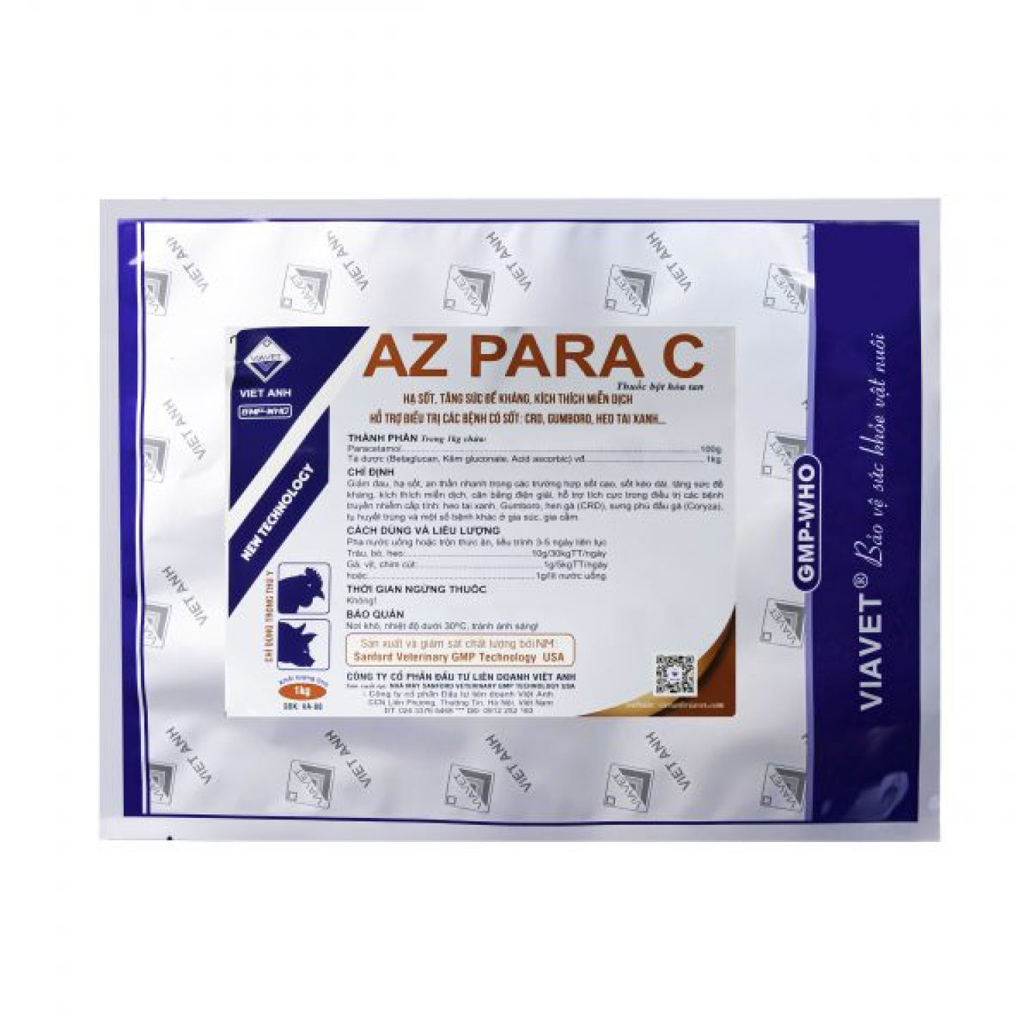 AZ PARA C Công nghệ Hoa Kỳ gói 100g