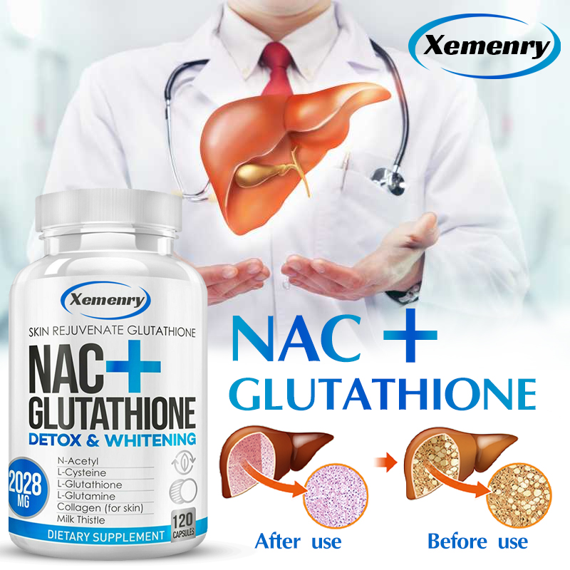 Viên nang NAC++ Glutathione - Giải độc làm trắng - Hỗ trợ gan thận