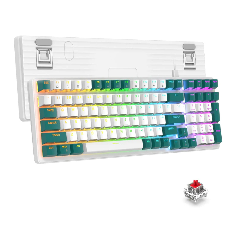 Bàn phím cơ red switch gaming ZIYOULANG K3 loại 87 KEYS - led đa màu 10 chế độ tuỳ chỉnh - Nhất Tín Computer