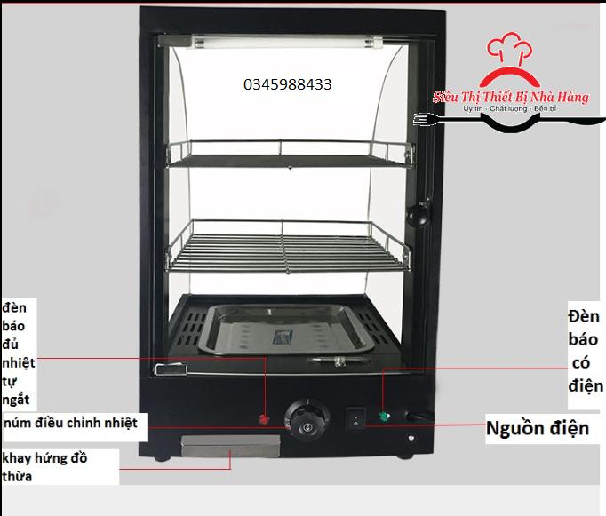 [Trả góp 0%]tủ trưng bày giữ nhiệt thực phẩm đa năng 1 khay