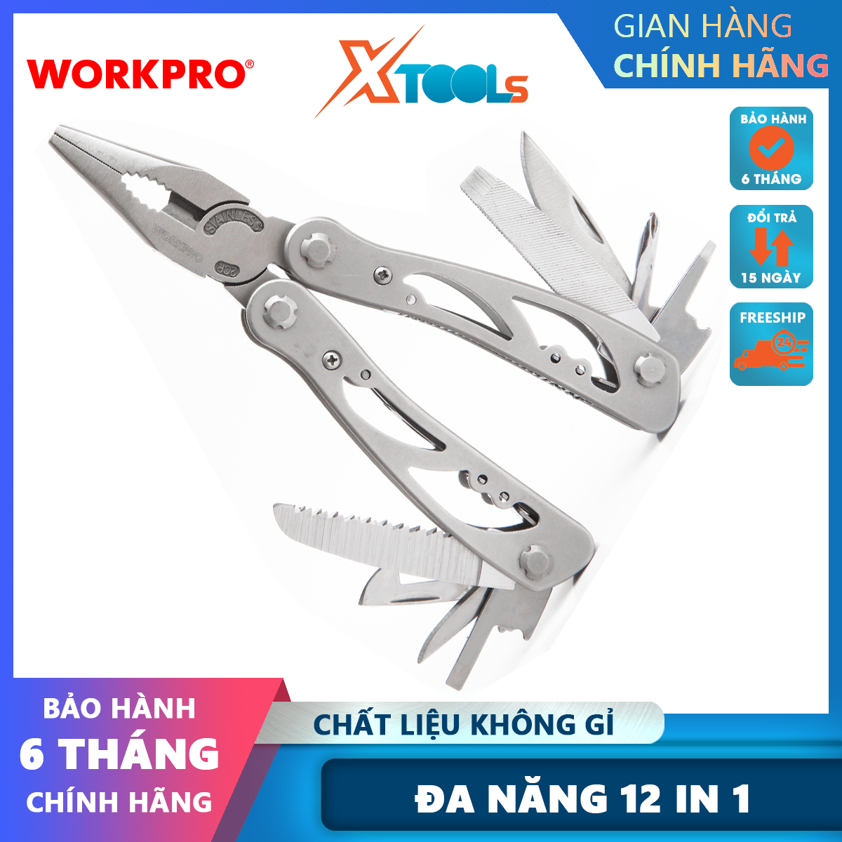 12in1 workpro multi-function pliers-wp382001