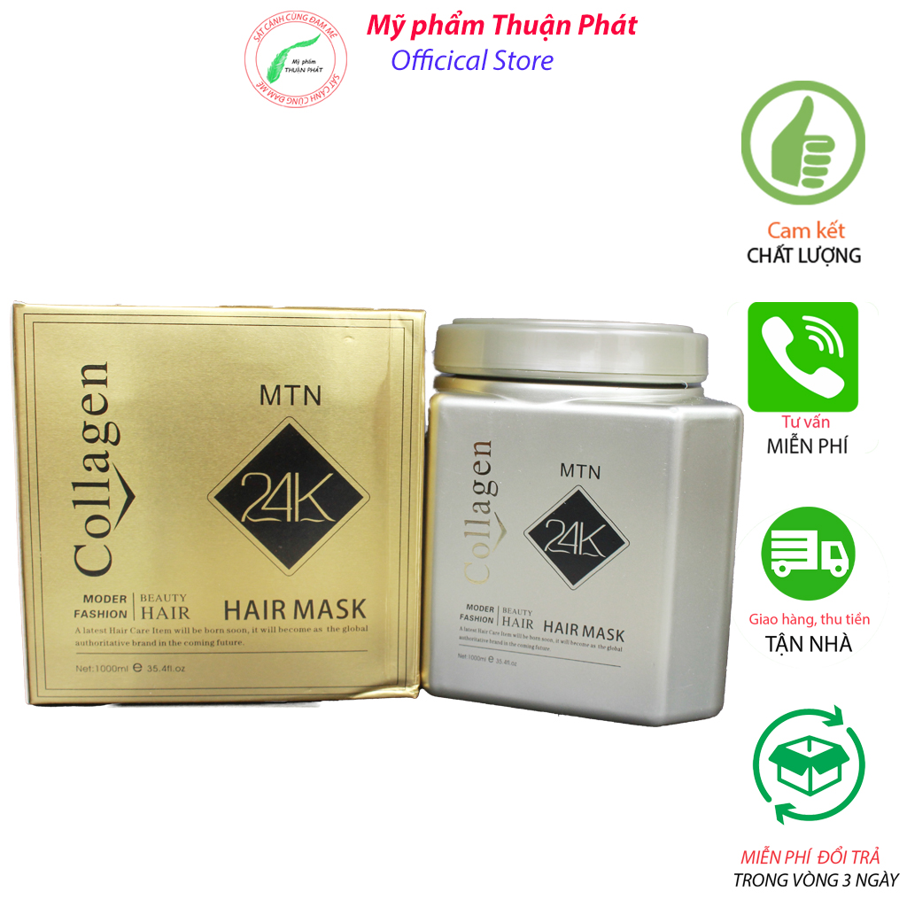 Dầu hấp tóc, ủ tóc Collagen 24K siêu thơm 1000ml loại 1