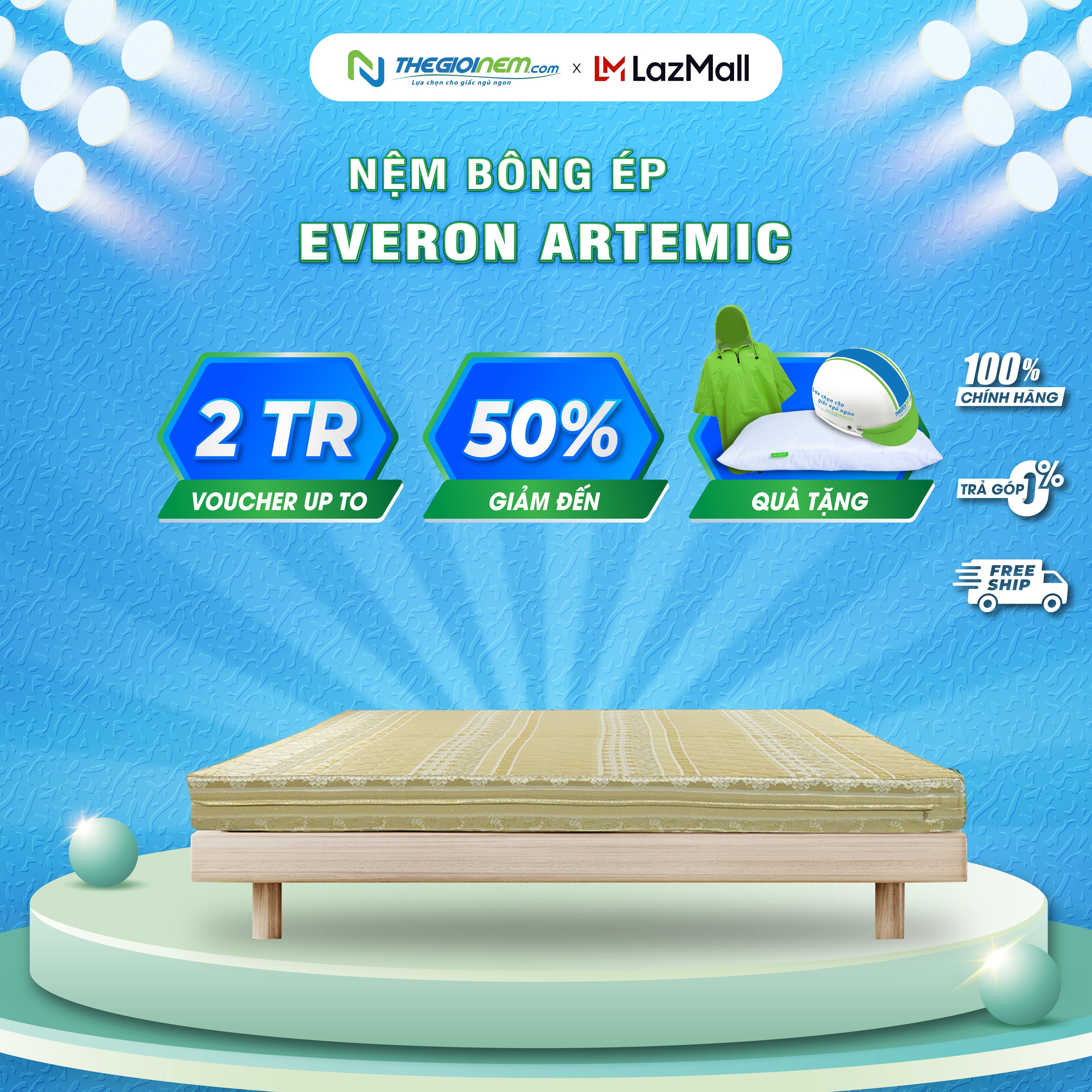 Nệm Bông Ép Everon Artemis-Bảo hành 5 năm.