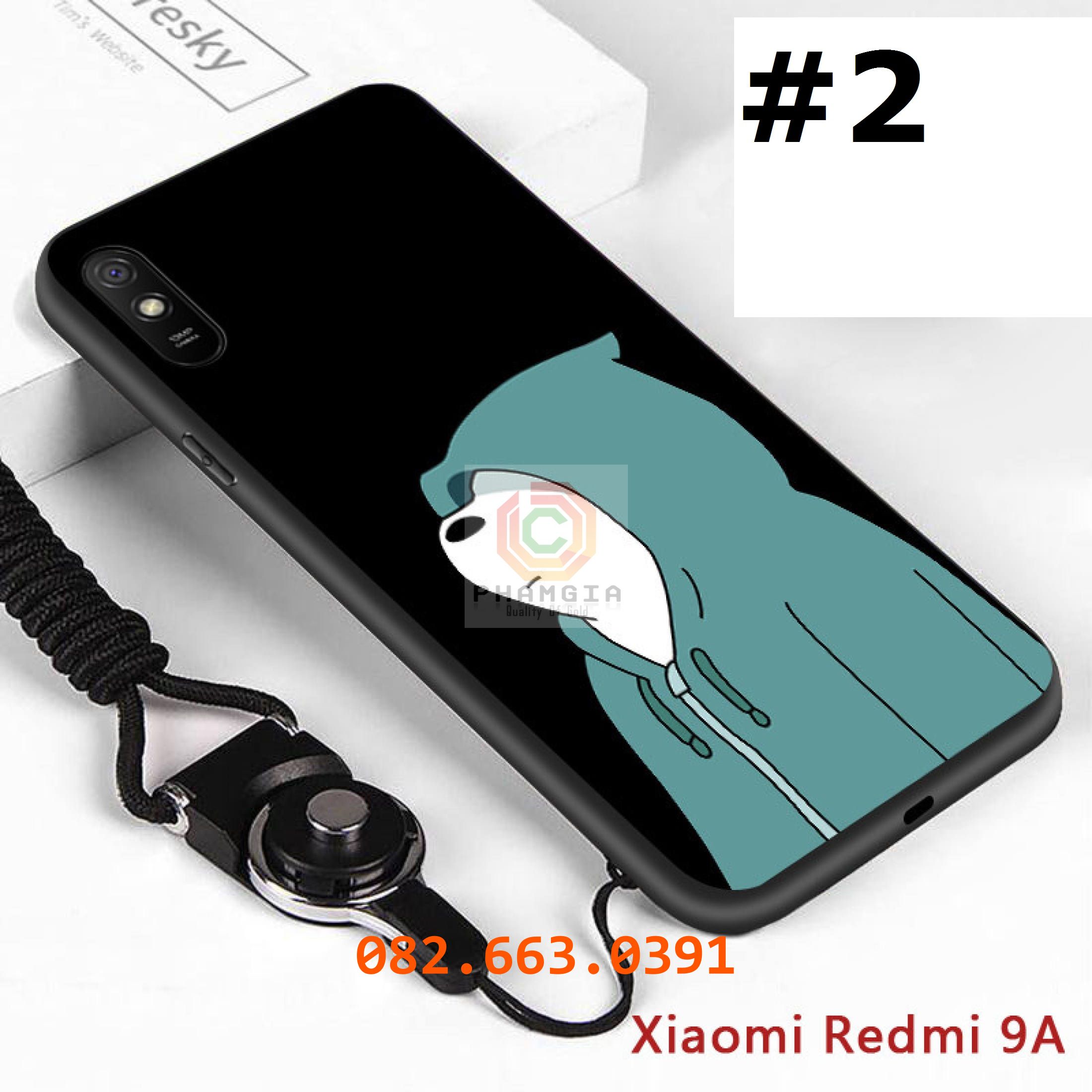 Ốp lưng Xiaomi Redmi 9A dẻo in hình gấu ngộ nghĩnh