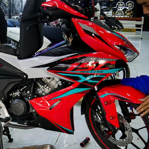 Tem trùm xe máy winner X đỏ đen xanh - Độ tem xe máy winner X thiết kế theo yêu cầu - Chế tem trùm xe máy winner X rẻ đẹp