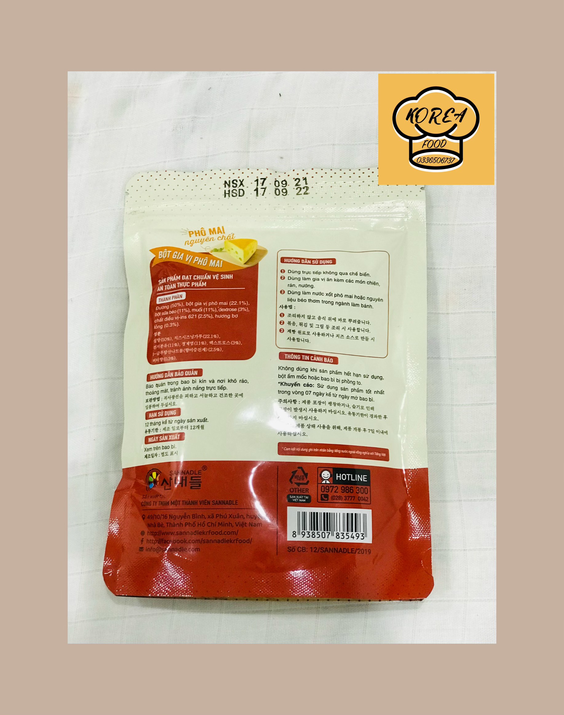 BỘT PHÔ MAI LẮC 250G Thượng Hạng