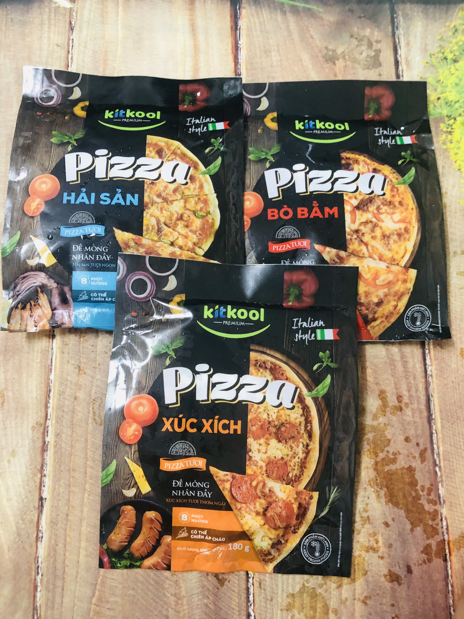 pizza xúc xích thơm ngon 140g size 15