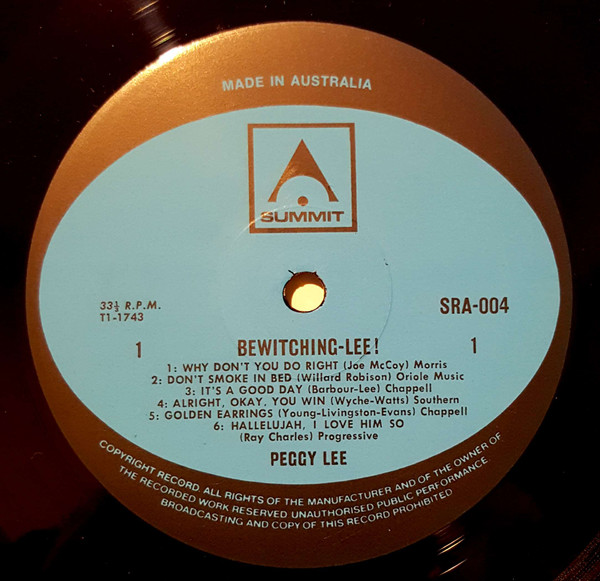 Đĩa than Vinyl - Peggy Lee – Bewitching Lee! - 1 LP