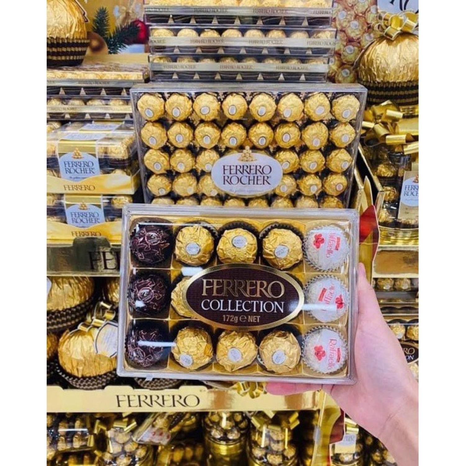 Socola 3 màu Ferrero Collection hộp 15 viên