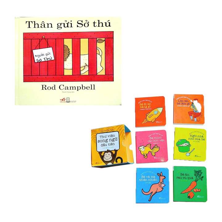 SÁCH – Combo Thư Viện Song Ngữ Đầu Tiên (Cho Bé Từ 0-3 Tuổi) + Thân Gửi Sở Thú – Tặng Bookmark GIGA