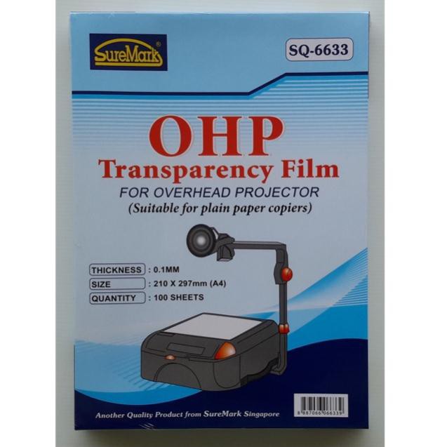 50 tờ film chiếu a4 suremark sq-6633 ohp transparency film / phim chiếu a4 suremark sq-6633