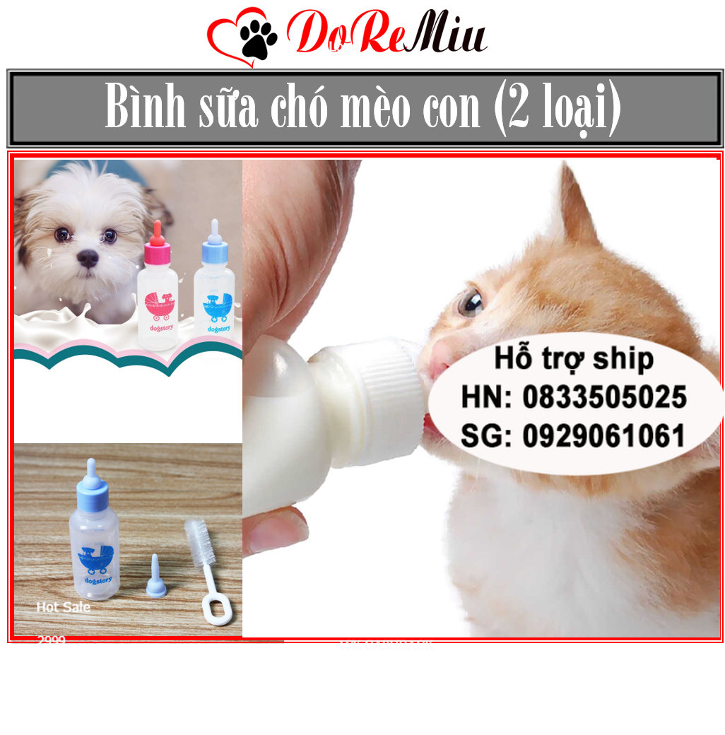 Doremiu- Bình bú bình sữa bình ti cho chó mèo con