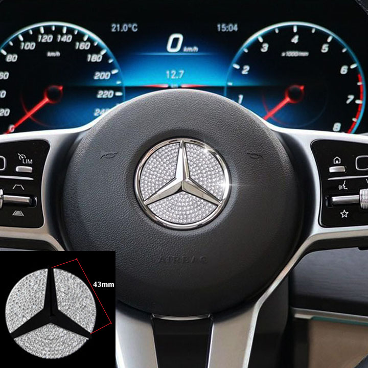 Logo Đính Đá Gắn Vô Lăng Mercedes
