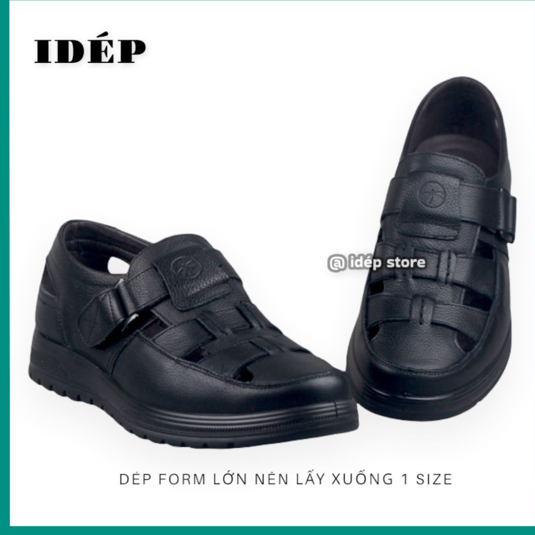 Giày nhựa siêu nhẹ Nam Duwa đi mưa lỗ đan chéo thoáng khí cao 3cm chất EVA siêu bền GL052 - iDép (LÙI 1 SIZE)