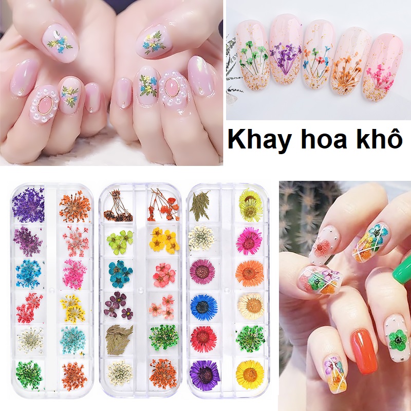 [HCM]Khay hoa khô trang trí móng
