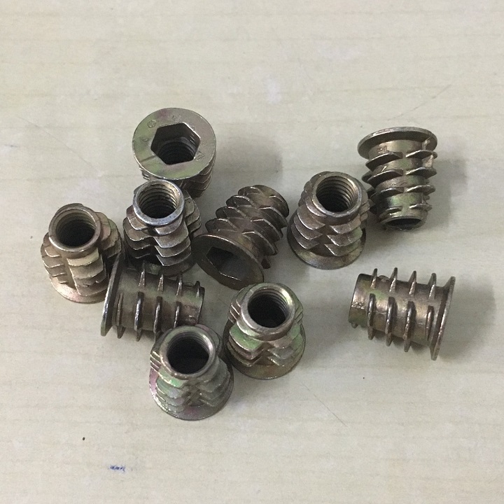 50 con - M6x13mm TÁN CẤY GỖ - ỐC CẤY GỖ