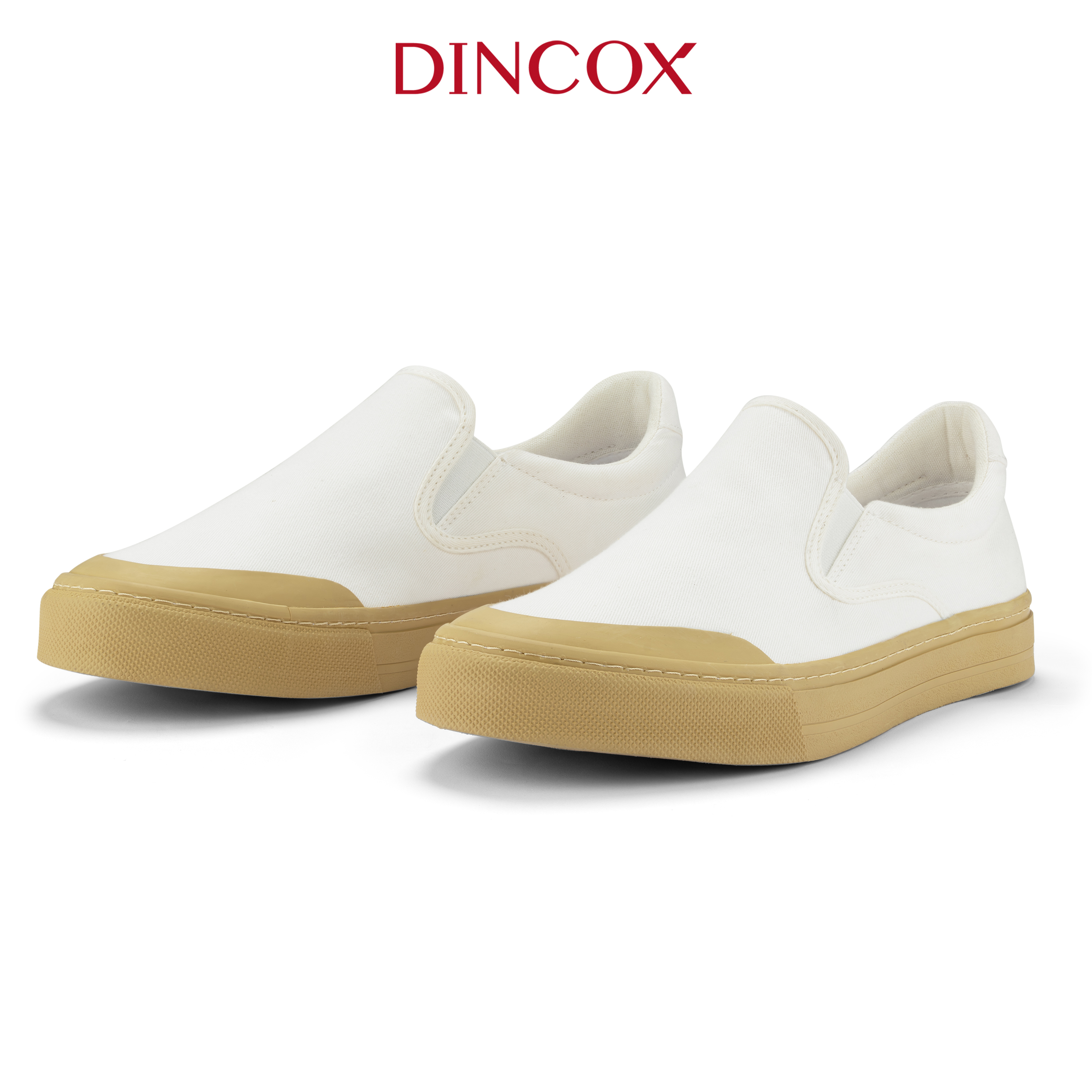 Giày Lười Sneaker Da Nam DINCOX DC20 White Đơn Giản, Lịch Lãm Dincox