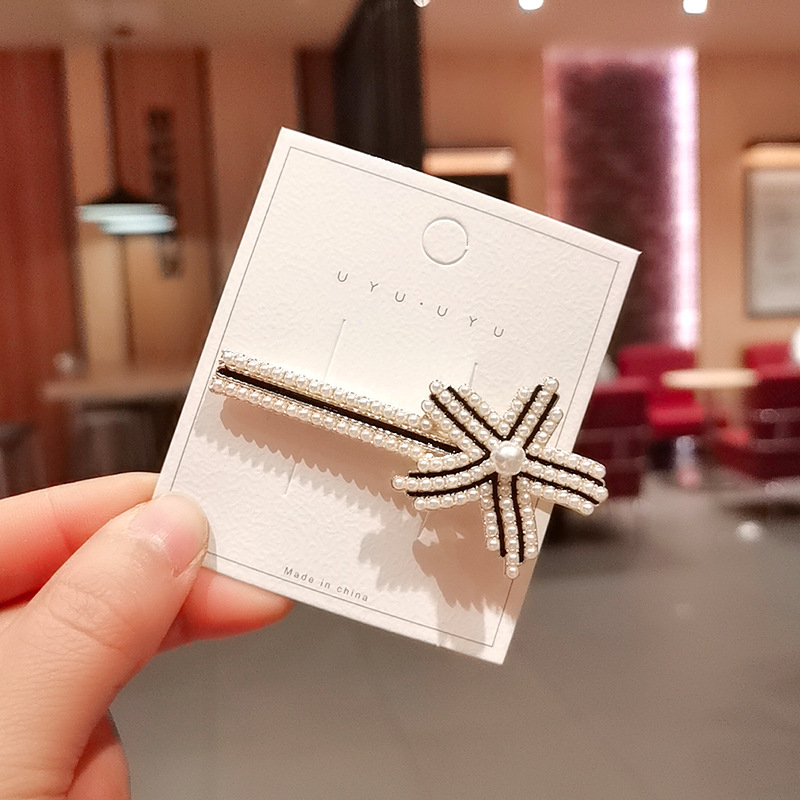 Clip hair applique stone imitation pearl fashion