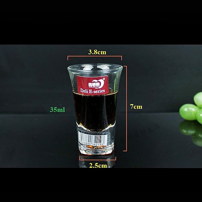 Bộ Ly Uống Rượu Nhỏ cao cấp (bộ 6 cái) thủy tinh đế dày – Bộ Ly Uống Rượu Đẹp – Ly Rượu Thủy Tinh - Cốc Uống Rượu - Ly Rượu Nhỏ siêu trong