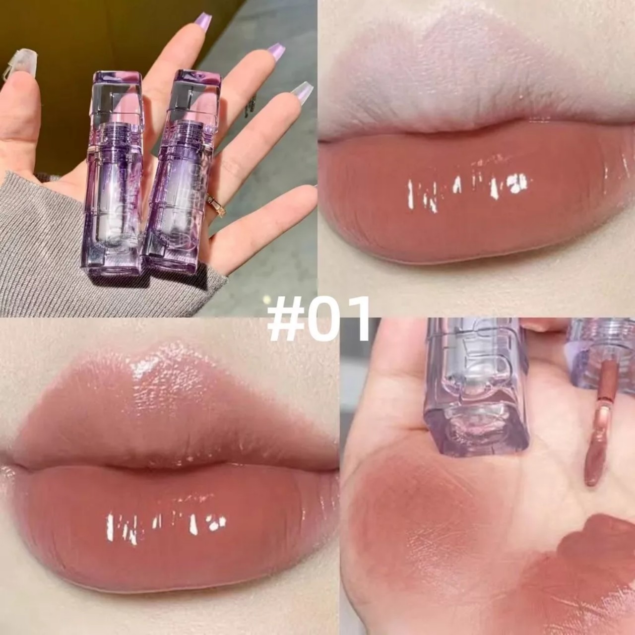 Son kem tím Dudu Lip tạo hiệu ứng pha lê căng mọng cho môi bạn- CHOCOLATE