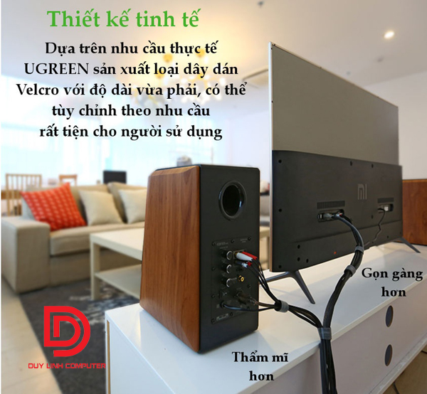 Dây Dán Velcro Tiện Dụng 5M UGREEN 40356 (Màu Xám)
