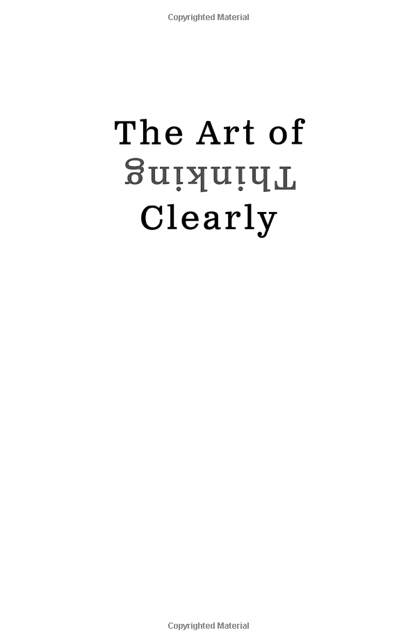 The Art of Thinking Clearly