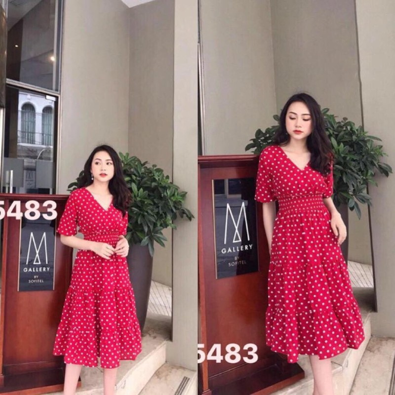 [HCM]ĐẦM BI LỤA ĐỎ DỰ TIỆC DỄ THƯƠNG