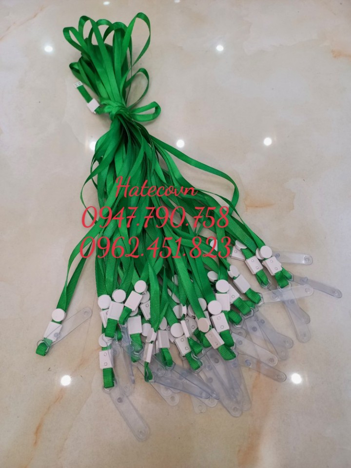 100 PCs combo colorful plastic hooks silk strap student ID card holder lanyard