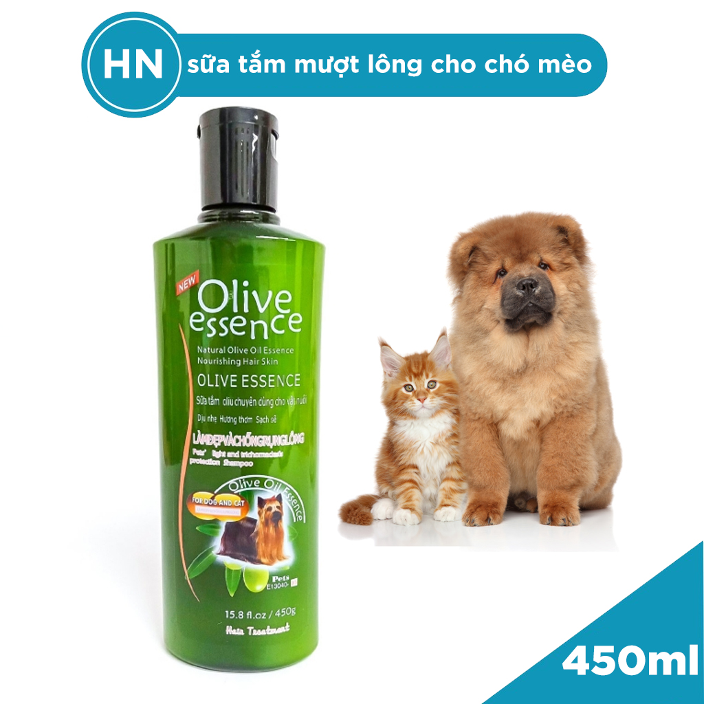 Sữa Tắm Dưỡng Lông Cho Chó Mèo Olive Essence 450ml - Phụ Kiện Cho Thú Cưng