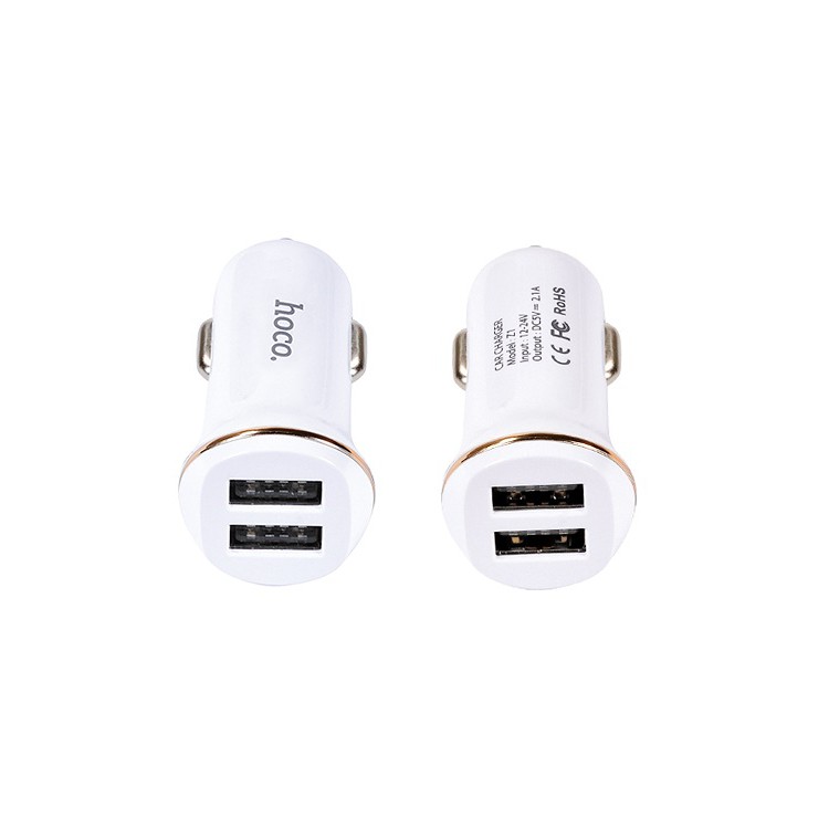 Cốc Sạc xe hơi HOCO Z1 2 cổng USB (nhiều màu)