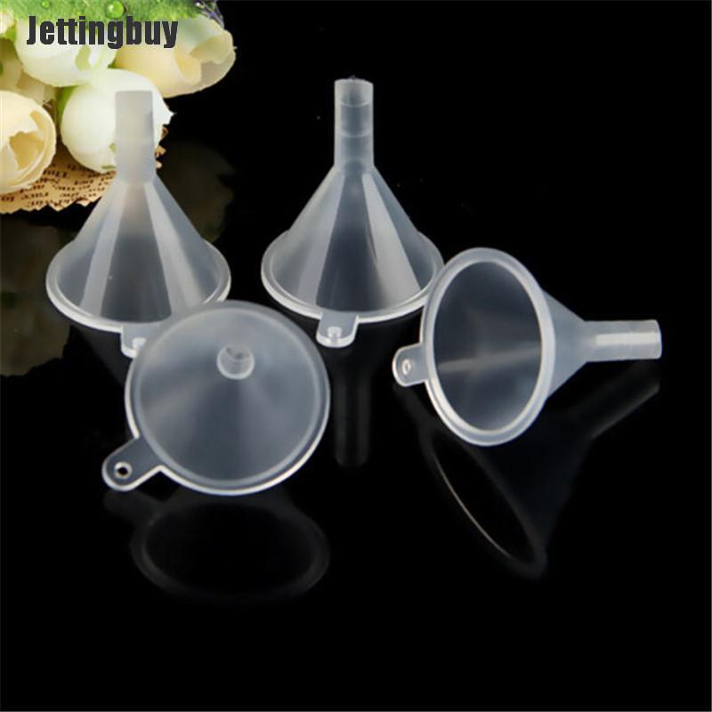 Jettingbuy 10pcs Mini Plastic Funnel Hopper Perfume Emulsion Packing Tool Kitchen Gadgets