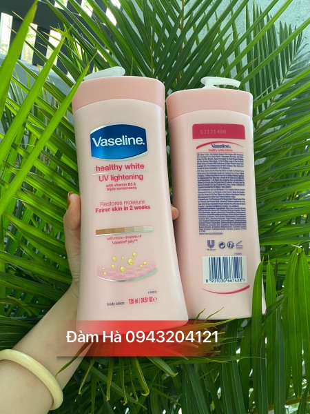 Sữa dưỡng thể trắng da Body Lotion Vaseline 725ml nhập khẩu