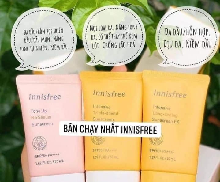 Kem Chống Nắng Innisfree cho da dầu, da khô
