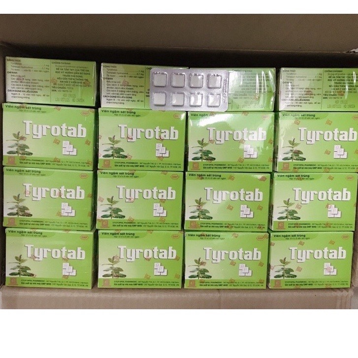 Kẹo ngậm Tyrotab Hộp 80 viên