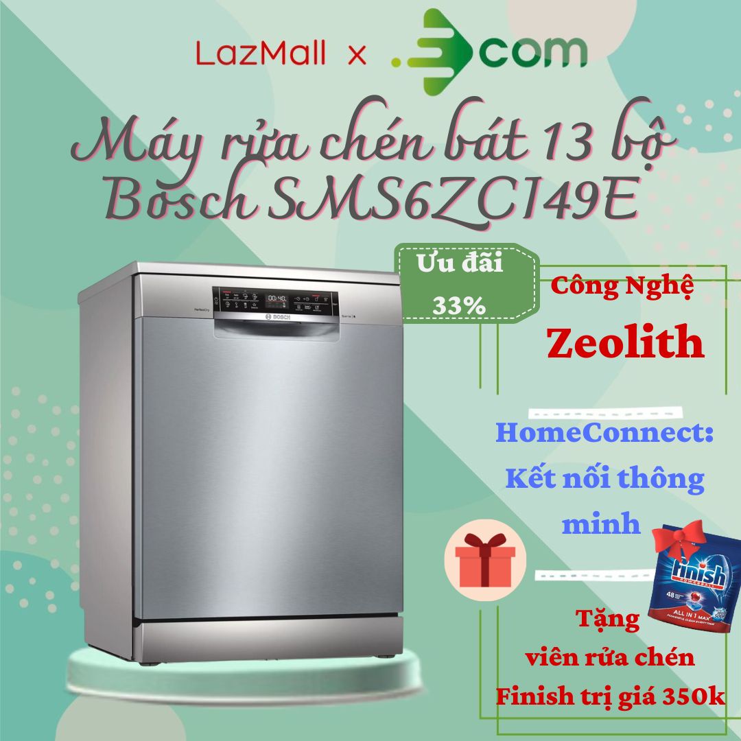 Máy Rửa Bát Bosch SMS6ZCI49E - Hàng Chính Hãng