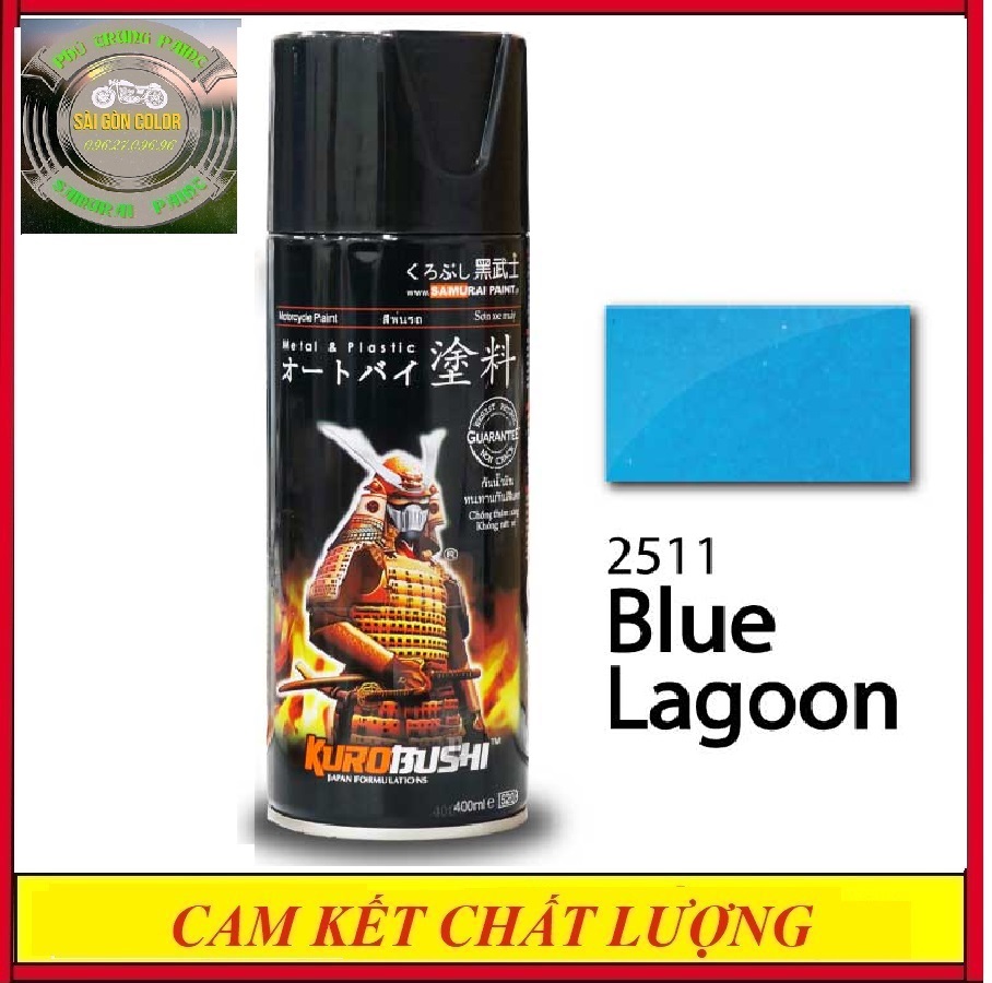 Sơn xịt samurai 2511 màu xanh đầm phá