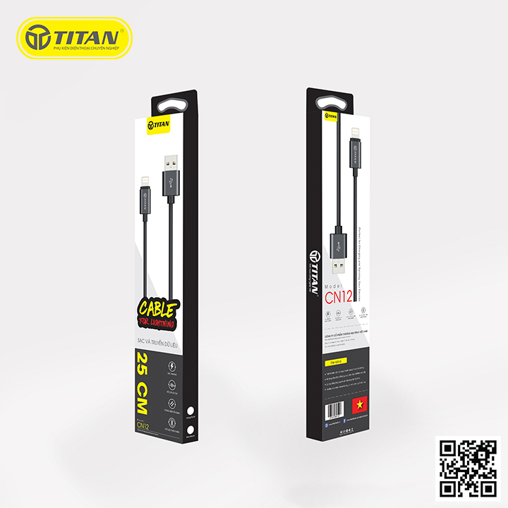 Cáp sạc Dây Dù  Micro USB TITAN - CN11 dây dù siêu bền sạc nhanh