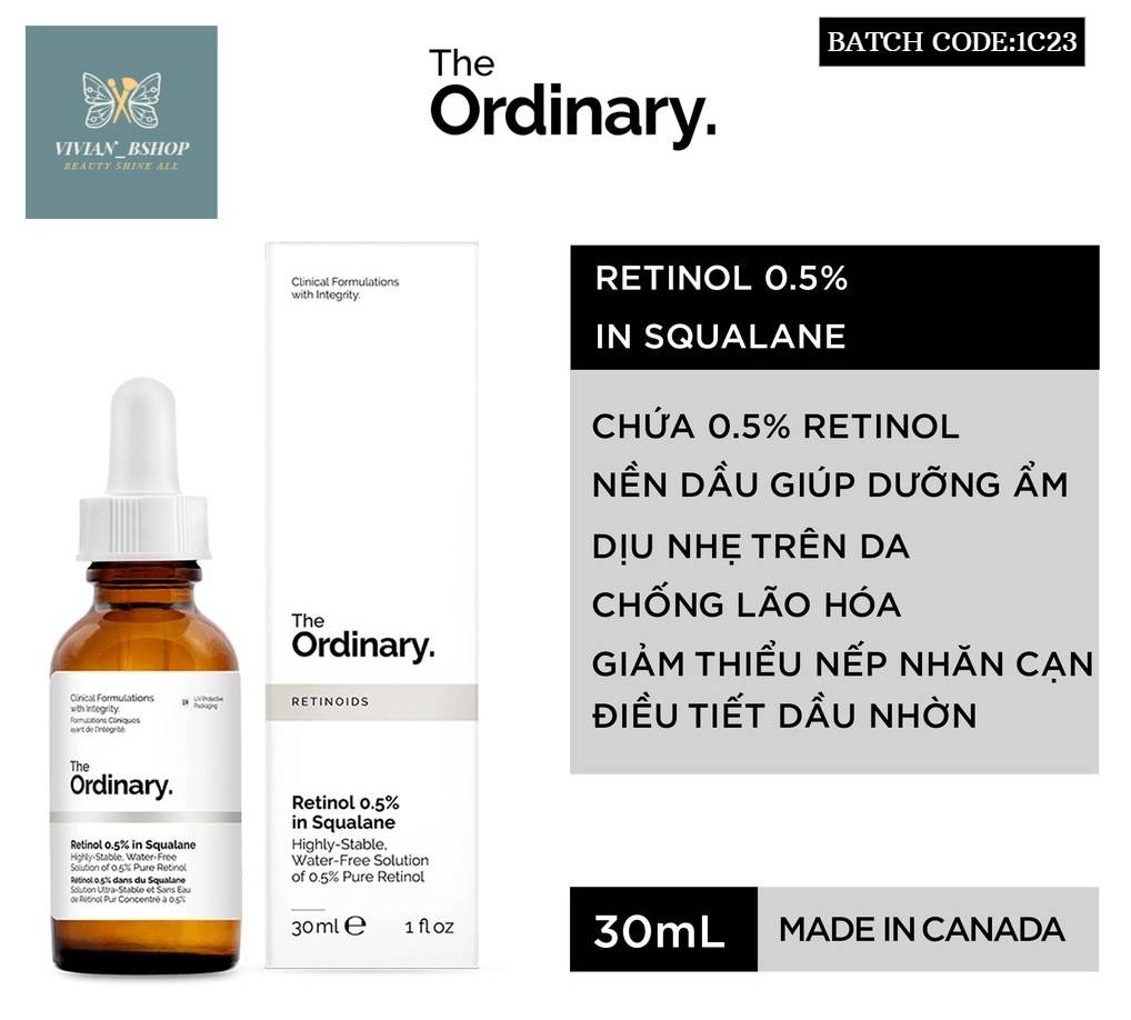 Tinh Chất The Ordinary Retinol 0.5% In Squalane 30ml