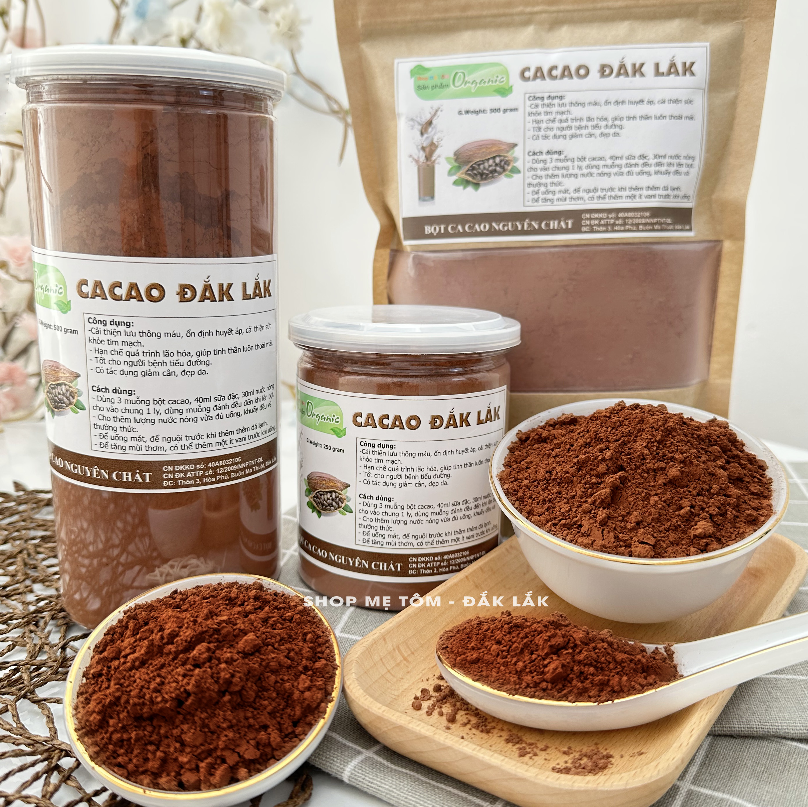 Bột Ca Cao ĐăkLăk Nguyên Chất Loại 1 Đậm Đà (Bột Cacao)