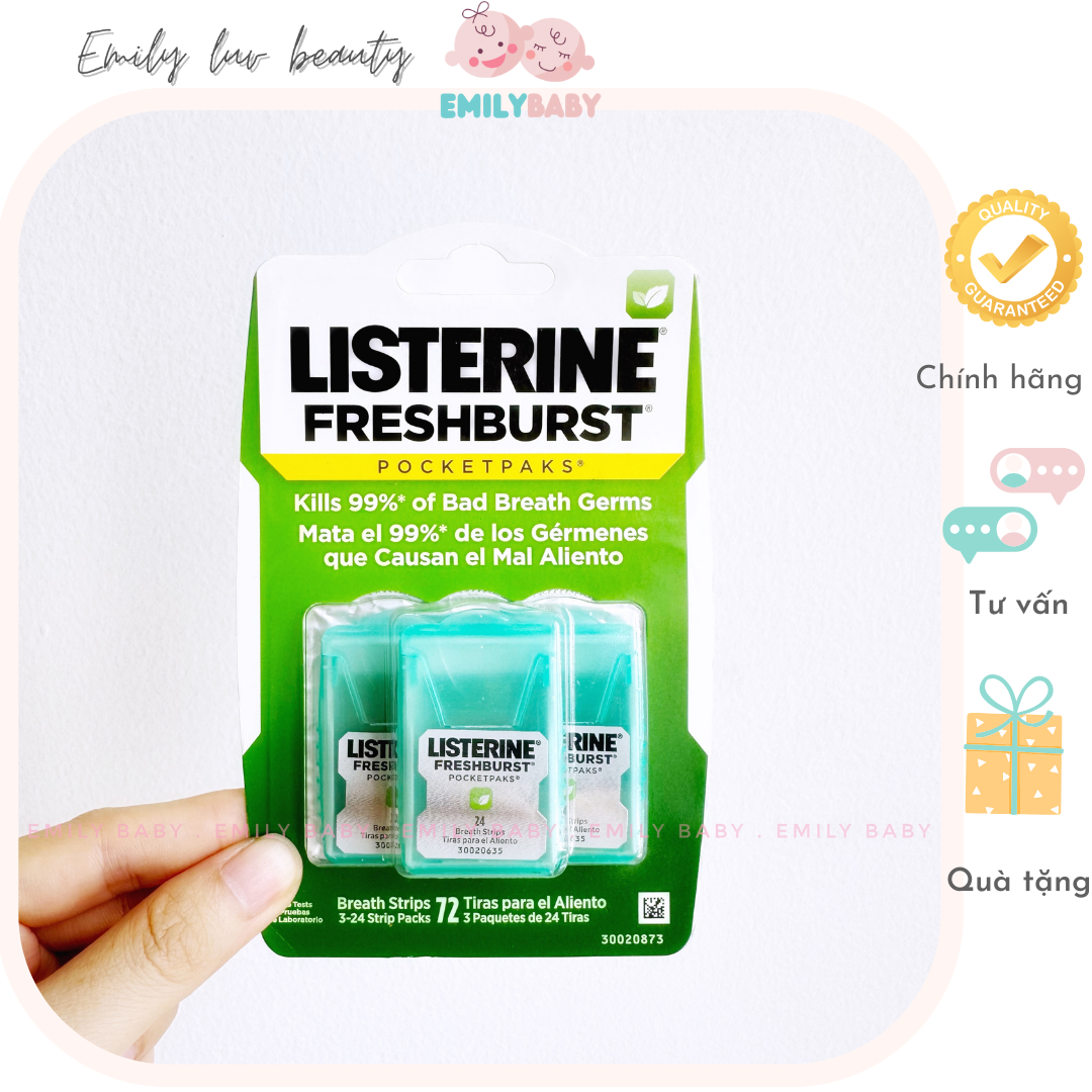 Xịt thơm miệng diệt khuẩn Listerine 7.7ml Mỹ