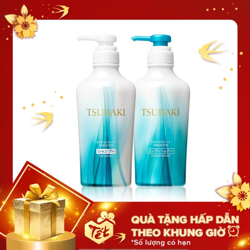 Bộ đôi dầu gội và dầu xả suôn mượt mềm mại Tsubaki Smooth 450ml/chai