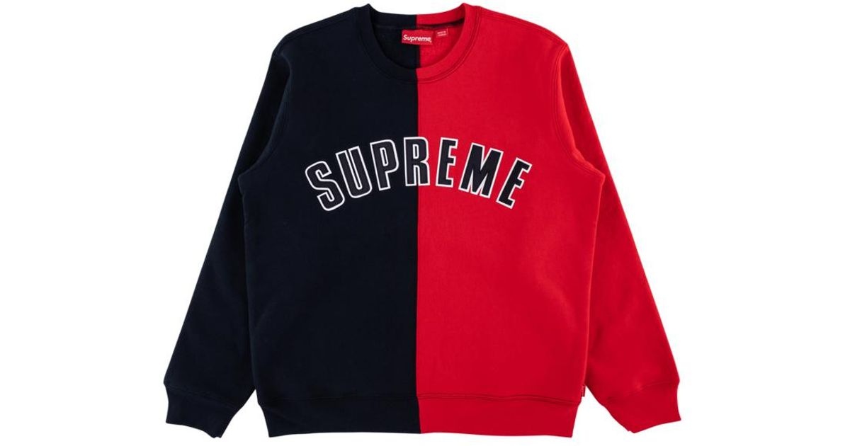 Áo nỉ nam nữ Supre Split Crewneck Sweatshirt
