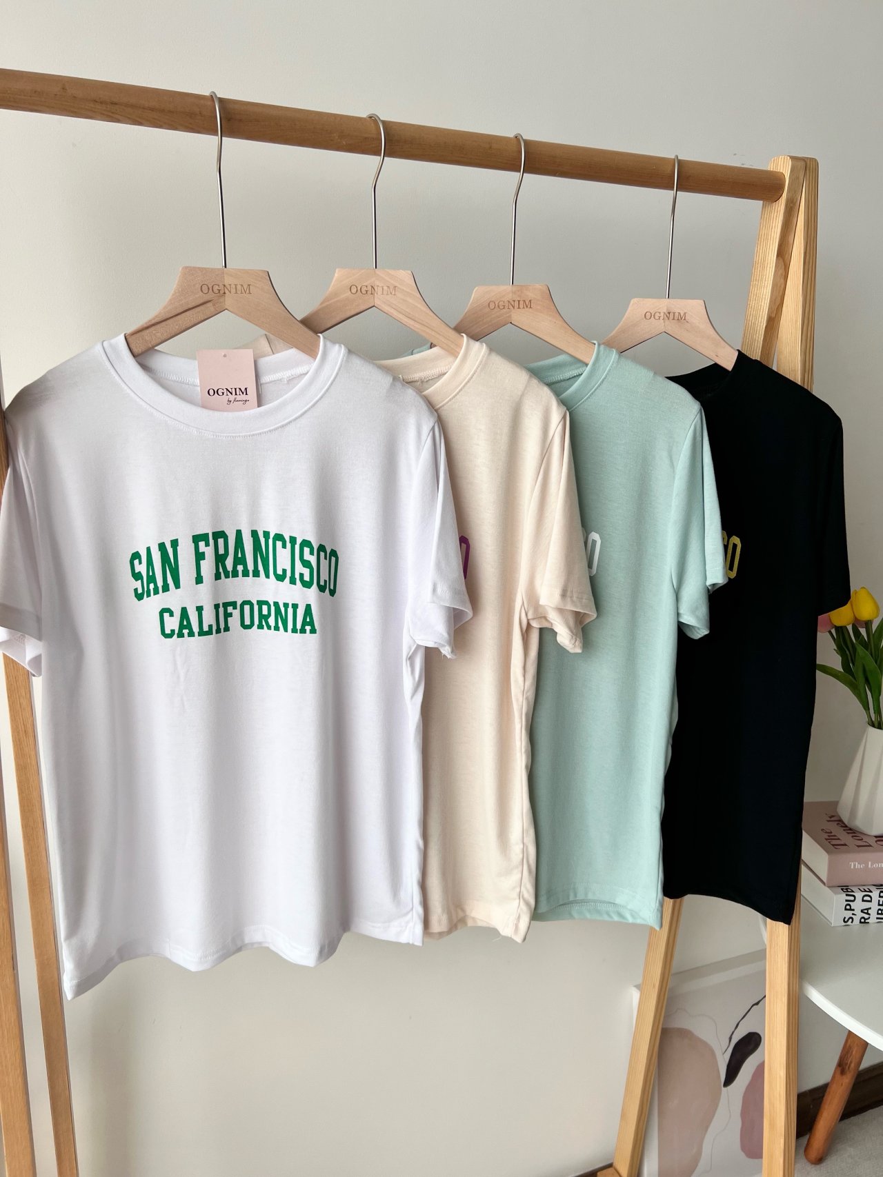 [ogniM Seoul] Áo phông San Francisco mềm mại phong cách Hàn Quốc (Made in Korea)