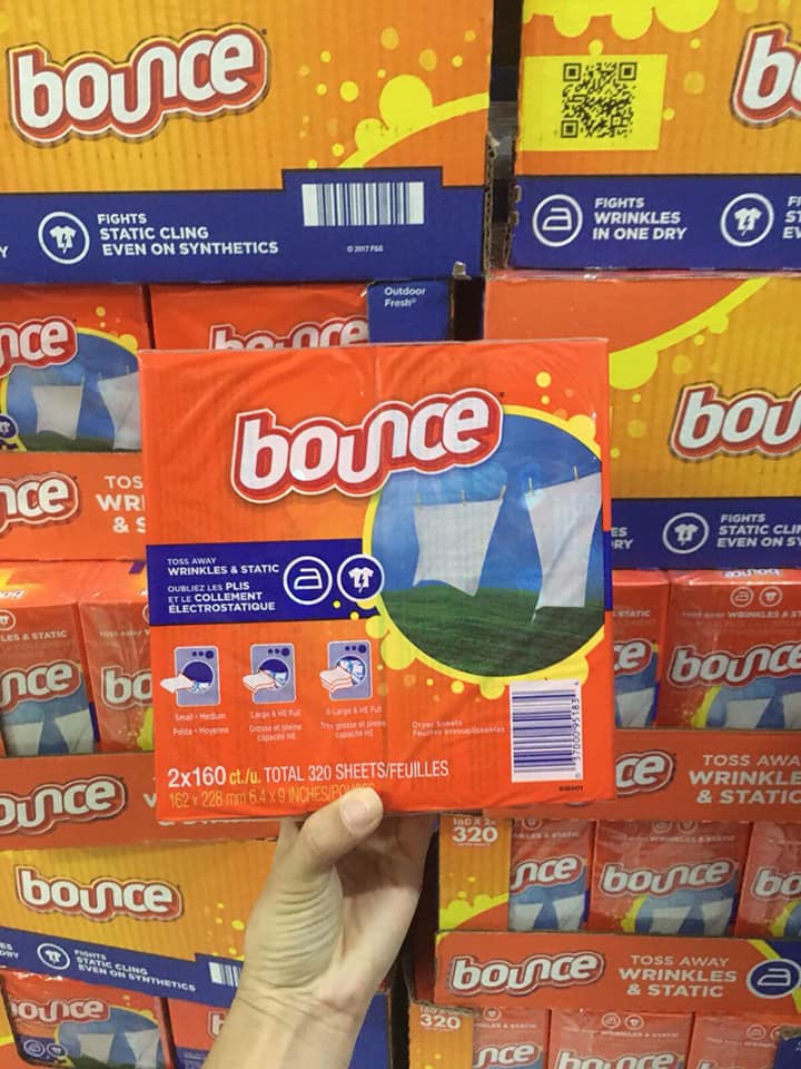 GIẤY SẤY THƠM QUẦN ÁO bounce  160 tờ