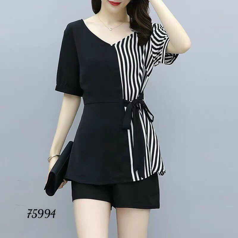 SET ĐỒ NGẮN NỮ SIÊU XINH , SANG TRỌNG DÀNH CHO QUÝ PHU NHÂN THỜI TRANG MỚI MYNA