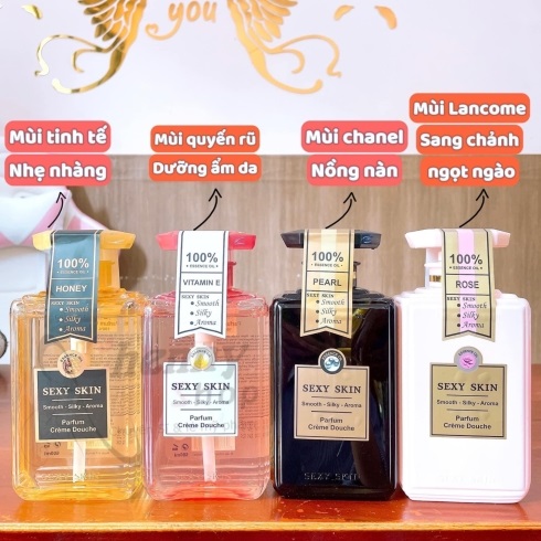 Sữa Tắm Nước Hoa Sexy Skin 600ml Pháp Hương Nước Hoa Quyến Rũ -Mp chợ lớn