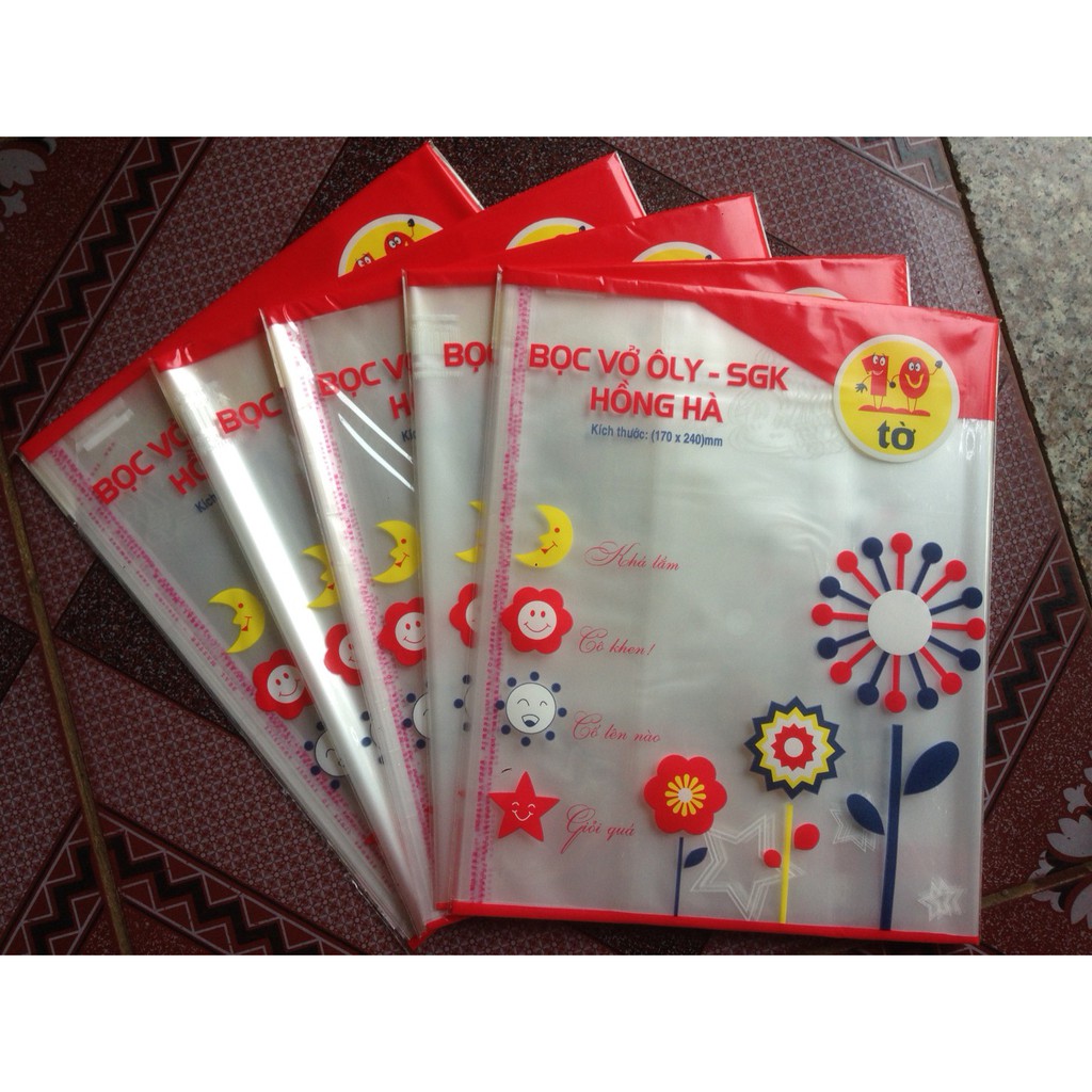 Bọc Vở Cấp 1 - Hồng Hà 10 Tờ/Tập